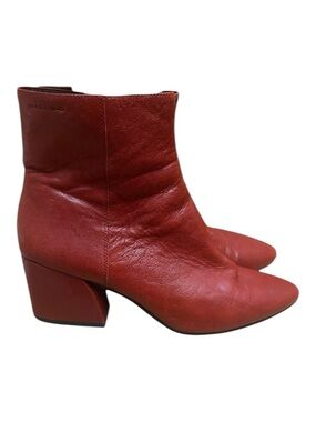 Vagabond Womens Red Leather Ankle Boots
